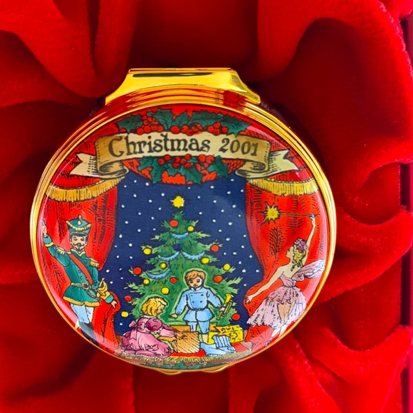 Halcyon Days Enamels Nutcracker Christmas 2001 trinket box - Picture 2 of 14